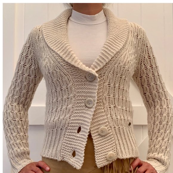 Guess Cream Knit Sweater - Picture 3 of 4